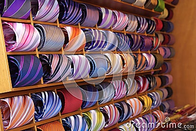 Colorful neckties Stock Photo