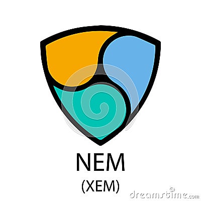 Nem cryptocurrency symbol Vector Illustration