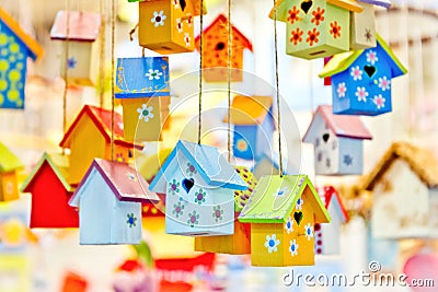 Colorful nesting boxes Stock Photo