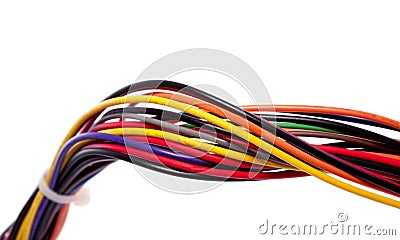 Colorful network computer cable Stock Photo