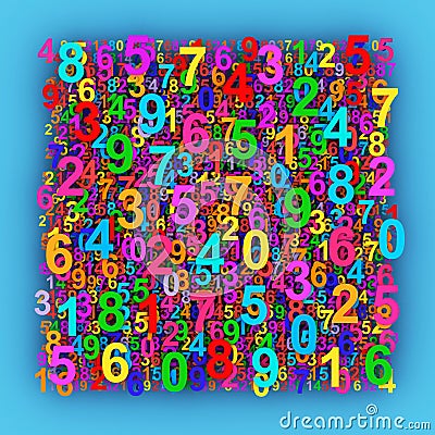 Colorful numbers. Stock Photo