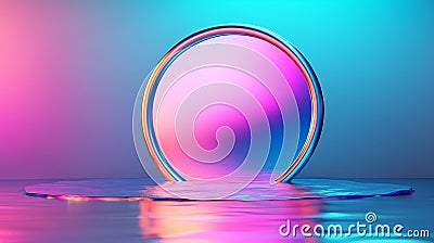 A colorful object floating on surface, captivating display of buoyancy and visual harmony Stock Photo