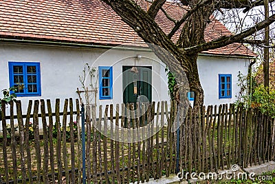 Colorful old Anabaptist house in Velke Levare Slovakia Stock Photo