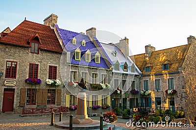 Colorful old vintage french Quebec Editorial Stock Photo