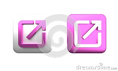 Colorful Open in new window icon isolated on white background. Open another tab button sign. Browser frame symbol Cartoon Illustration
