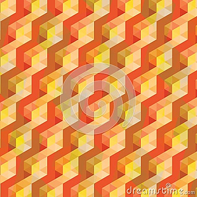 Colorful orange and yellow abstract geometric background and pattern Vector Illustration