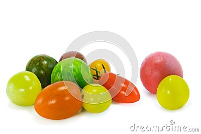 Colorful organic tomatoes Stock Photo