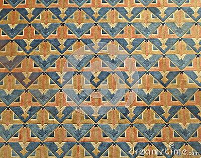 Colorful Oriental Carpet pattern - Background Stock Photo