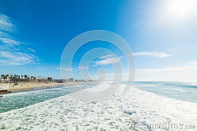 Colorful Pacific Beach shore in San Diego Stock Photo