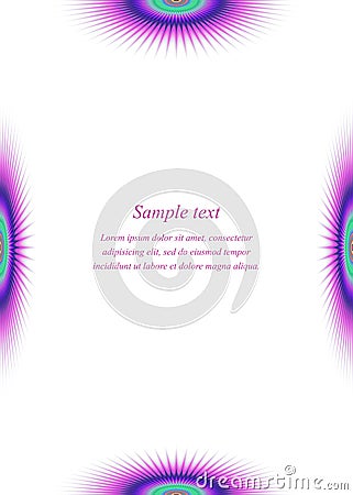 Colorful page border design template Vector Illustration