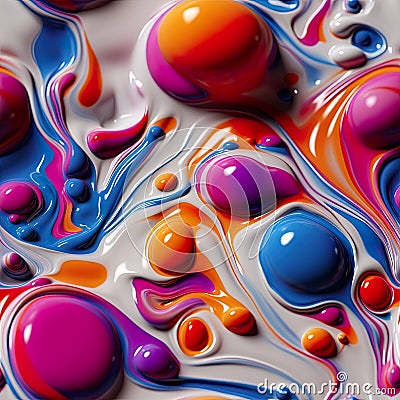 colorful paint background is a visual masterpiece that offers a vibrant and expressive palette Stock Photo