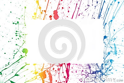 Colorful paint frame Stock Photo