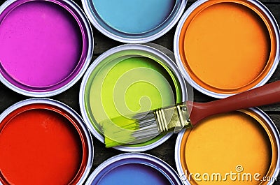 Colorful paint Stock Photo