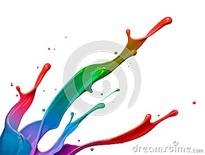 Colorful paint splash Stock Photo