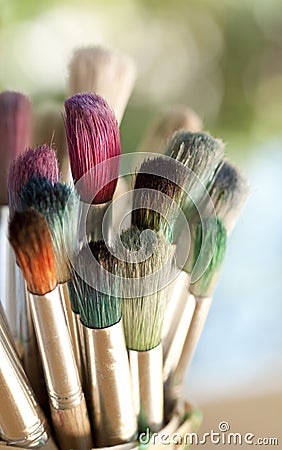 Colorful Paintbrushes Stock Photo