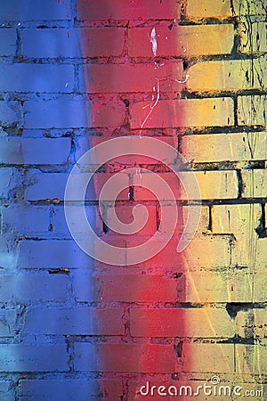 Colorful painting on the wall Stock Photo