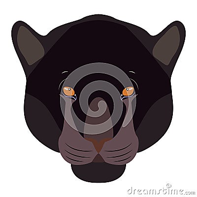 Colorful panther`s head Vector Illustration