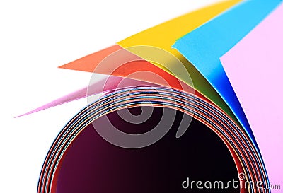 Colorful paper sheet Stock Photo