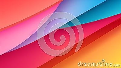 colorful paper texture overlap layer background generative ai Stock Photo
