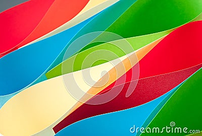 Colorful paper waves Stock Photo