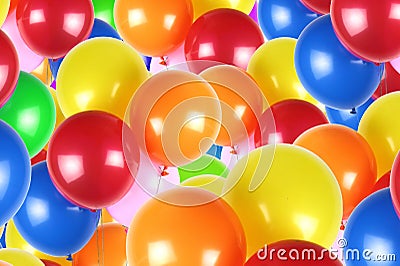 Colorful party balloons Stock Photo