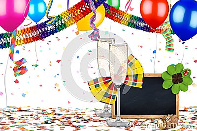 Colorful party carnival birthday celebration background Stock Photo