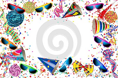 Colorful party carnival birthday celebration background Stock Photo