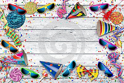 Colorful party carnival birthday celebration background Stock Photo