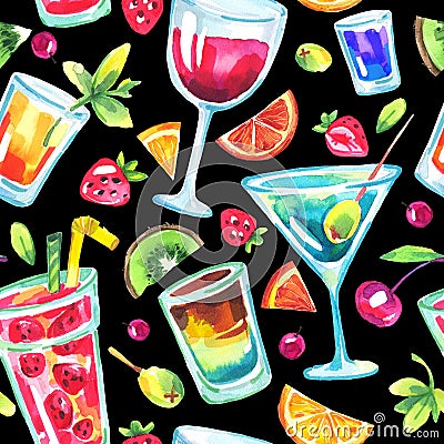 Colorful party seamless pattern. Cartoon Illustration