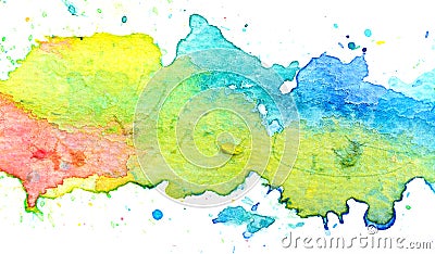 Colorful pastel watercolor painting background Stock Photo