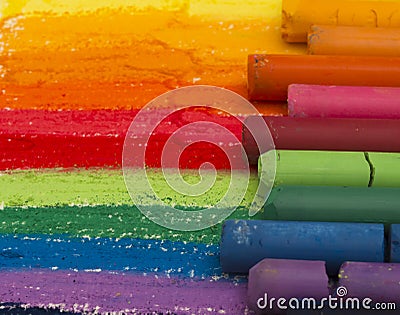 Colorful pastels Stock Photo