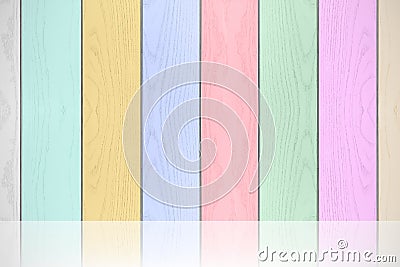 Colorful pastels wood texture horizontal background. Stock Photo