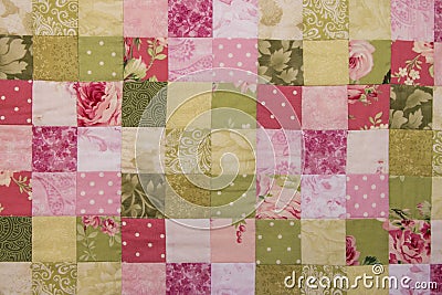 A colorful patchwork quilt Stock Photo