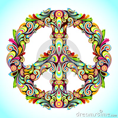Colorful Peace Vector Illustration