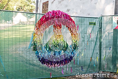 Colorful peace sign, peace symbol Editorial Stock Photo