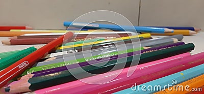 Colorful pencil color Editorial Stock Photo