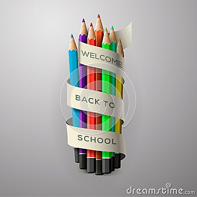 Colorful pencil crayons Vector Illustration