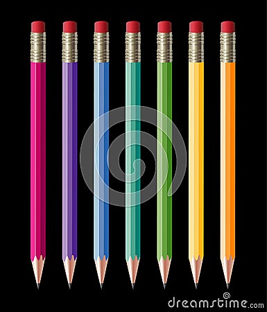 Colorful Pencils Vector Illustration