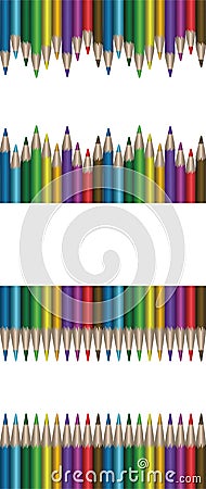 Colorful pencils background Vector Illustration