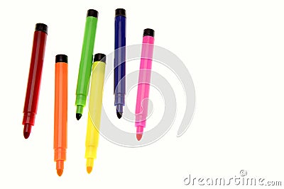 Colorful pens Stock Photo