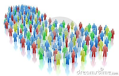 Colorful people crowd concept Stock Photo