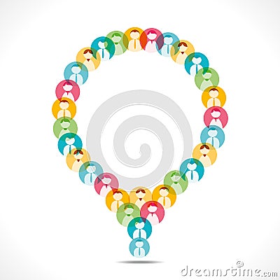 Colorful people message bubble Vector Illustration