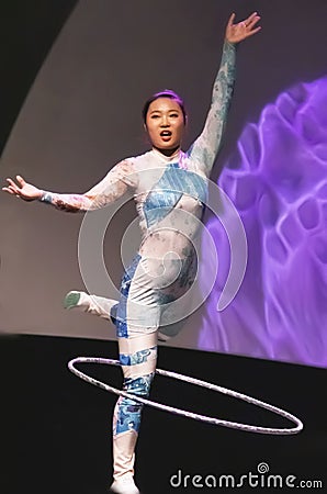 Zaji Amazing Acrobats of China at 2019 Florida State Fair Editorial Stock Photo