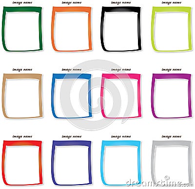 Colorful photo frames Stock Photo