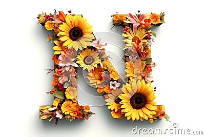 Colorful Photorealistic Floral and Sunflower Illustration,Ai generative Stock Photo