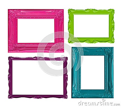 Colorful picture frames Stock Photo