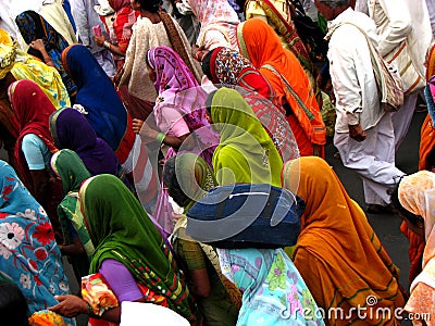 Colorful Pilgrims Stock Photo