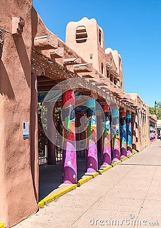 The Plaza in Santa Fe, New Mexico Stock Photo