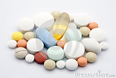 Colorful pills Stock Photo