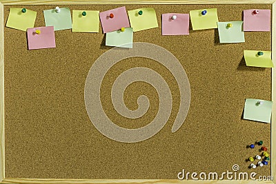 Colorful Pin Board With Space For Your Messages Stock Photo